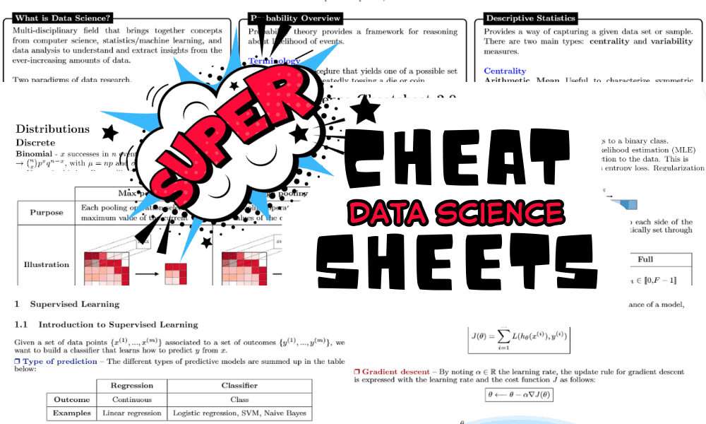 5 súper hojas de trucos para dominar la ciencia de datos