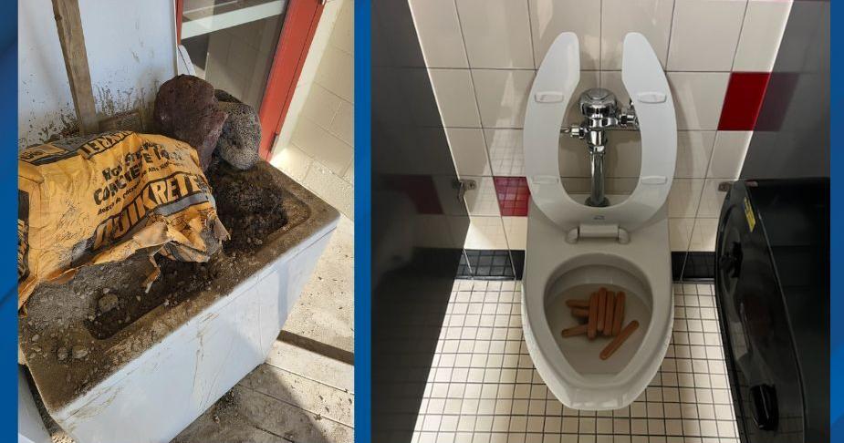 Se publican fotos del vandalismo de Mountain View HS;  A algunos estudiantes se les prohibió graduarse.  Noticias locales