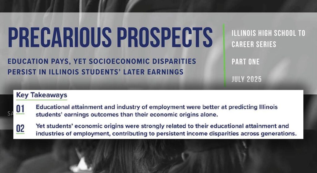 Investigación: La educación aún paga, pero la lluvia continúa debido a la amplia gama de versos en Illinois