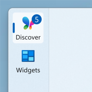 Tenga en cuenta el número en el icono del panel de Discover en la barra de navegación.