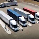 Lanzamiento de semi megacargadores Tesla en sitios piloto seleccionados